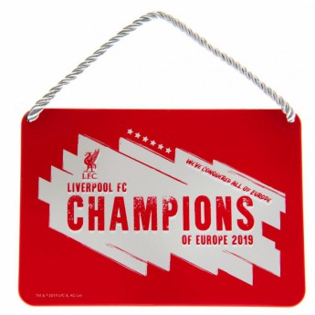 FC Liverpool zidni natpis Champions Of Europe Bedroom Sign