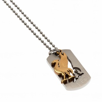 FC Liverpool ogrlica s identifikacijskom pločicom za psa Bi Colour Cut Out Dog tag & chain