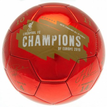 FC Liverpool nogometna lopta Champions Of Europe Football Signature - size 5