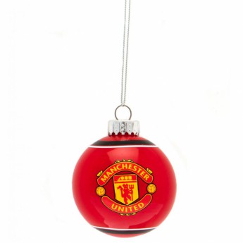 Manchester United Božićni ukrasi Glass Bauble