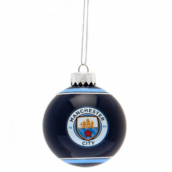 Manchester City Božićni ukrasi Glass Bauble