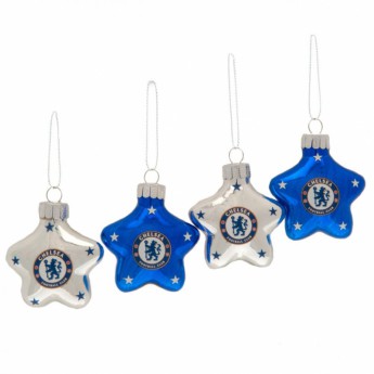 FC Chelsea Božićni ukrasi 4pk Star Baubles
