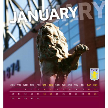 Aston Villa stolni kalendar 2020