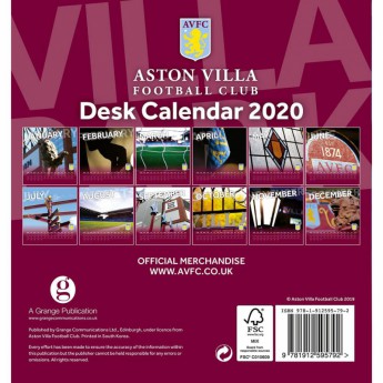 Aston Villa stolni kalendar 2020