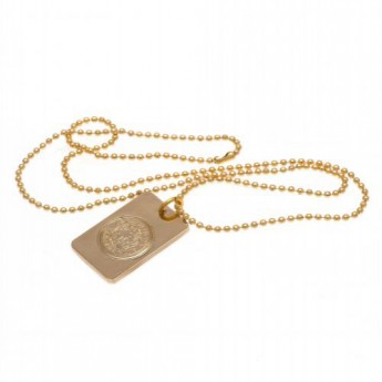 Leicester City ogrlica s identifikacijskom pločicom za psa Gold Plated Dog Tag & Chain
