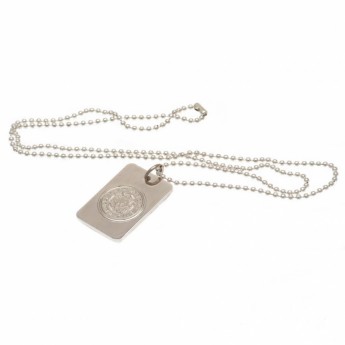 Leicester City ogrlica s identifikacijskom pločicom za psa Silver Plated Dog Tag & Chain
