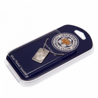 Leicester City ogrlica s identifikacijskom pločicom za psa Silver Plated Dog Tag & Chain