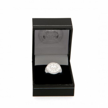 Leicester City prsten Silver Plated Crest Ring Large