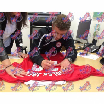 Legende nogometni dres Manchester United FC Solskjaer 1999 Signed Shirt