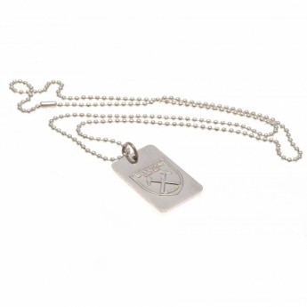 West Ham United ogrlica s identifikacijskom pločicom za psa Silver Plated Dog Tag & Chain