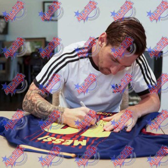 Legende nogometni dres FC Barcelona Messi Signed Shirt 2017-2018
