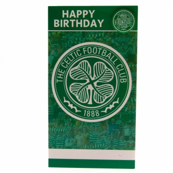 FC Celtic rođendanska čestitka Birthday Card & Badge