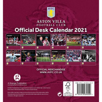 Aston Villa stolni kalendar 2021
