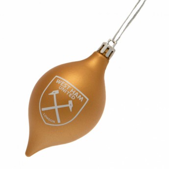 West Ham United Božićni ukrasi 3pk Vintage Bauble