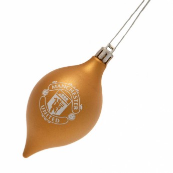 Manchester United Božićni ukrasi 3pk Vintage Bauble