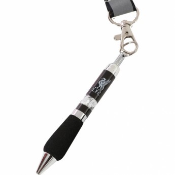 FC Liverpool okovratna trakica s kemijskom olovkom black and grey Lanyard Pen