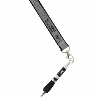 FC Liverpool okovratna trakica s kemijskom olovkom black and grey Lanyard Pen