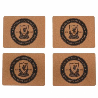 FC Liverpool podmetač za stol 4pk Cork Placemat Set