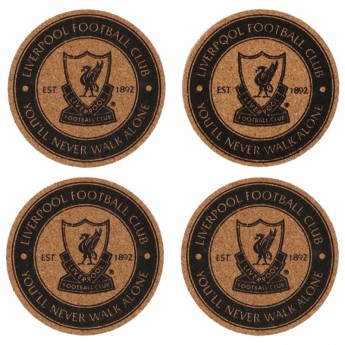 FC Liverpool podmetači 4pk Cork Coaster Set