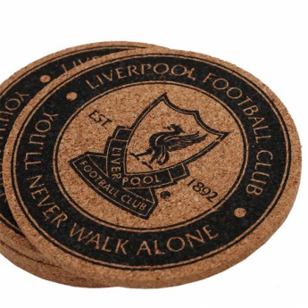 FC Liverpool podmetači 4pk Cork Coaster Set