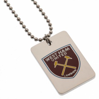 West Ham United ogrlica s identifikacijskom pločicom za psa Enamel Crest Dog Tag & Chain