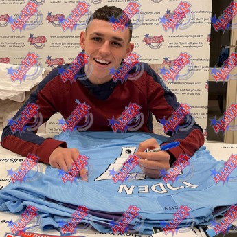 Legende nogometni dres Manchester City Foden 2019-2020 Signed Shirt