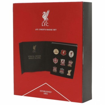 FC Liverpool set znački 9pc Retro Crest