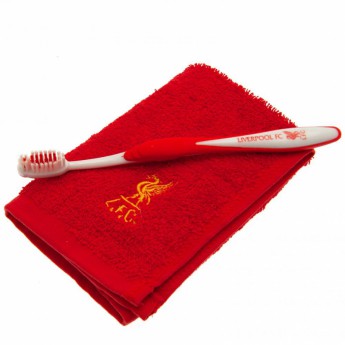 FC Liverpool toaletni set shower gel, shampoo, toothbrush and flannel