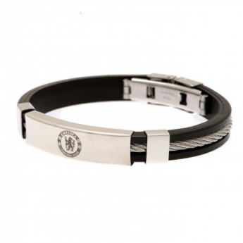 FC Chelsea silikonska narukvica Silver Inlay Silicone Bracelet