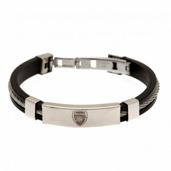 FC Arsenal silikonska narukvica Silver Inlay Silicone Bracelet