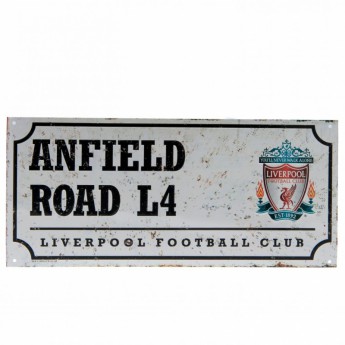 FC Liverpool zidni natpis street sign retro