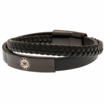 FC Chelsea kožna narukvica Black IP Leather Bracelet