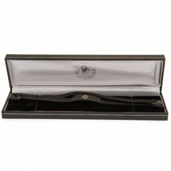 FC Chelsea kožna narukvica Black IP Leather Bracelet
