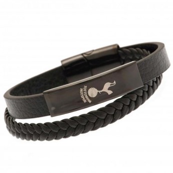 Tottenham Hotspur kožna narukvica Black IP Leather Bracelet