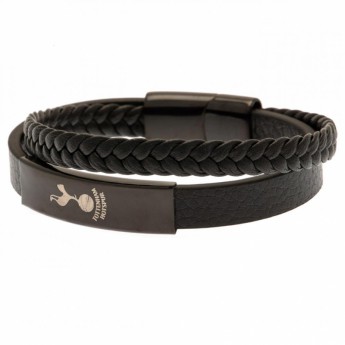 Tottenham Hotspur kožna narukvica Black IP Leather Bracelet