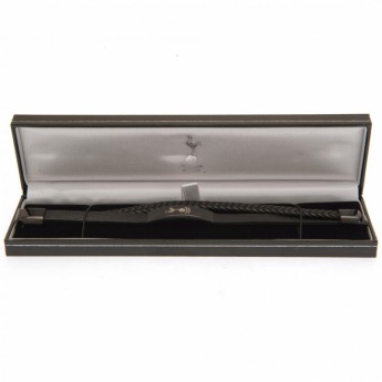Tottenham Hotspur kožna narukvica Black IP Leather Bracelet
