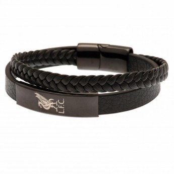 FC Liverpool kožna narukvica Black IP Leather Bracelet