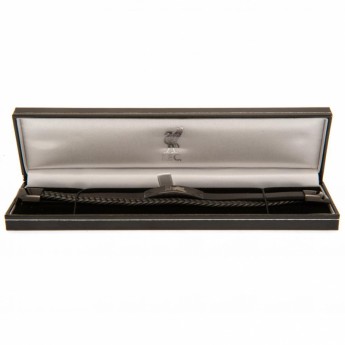FC Liverpool kožna narukvica Black IP Leather Bracelet
