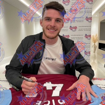 Legende uokvireni dres West Ham United FC Rice Signed Shirt (Framed)