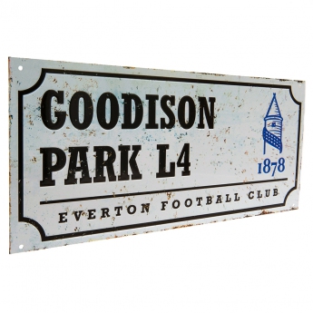FC Everton zidni natpis street sign retro