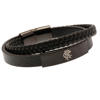 FC Rangers narukvica Black IP Leather Bracelet