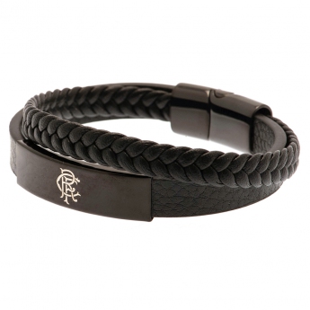 FC Rangers narukvica Black IP Leather Bracelet