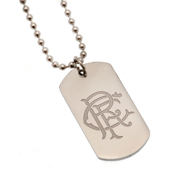 FC Rangers ogrlica s identifikacijskom pločicom za psa Engraved Dog Tag & Chain