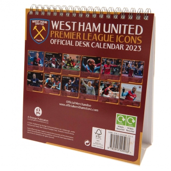 West Ham United kalendar Desktop Calendar 2023