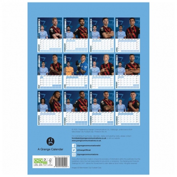 Manchester City kalendar A3 Calendar 2023