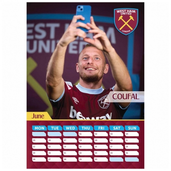 West Ham United kalendar A3 Calendar 2023