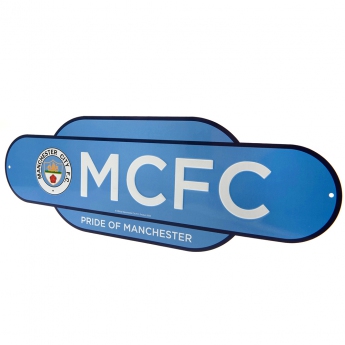 Manchester City zidni natpis Colour Retro Sign