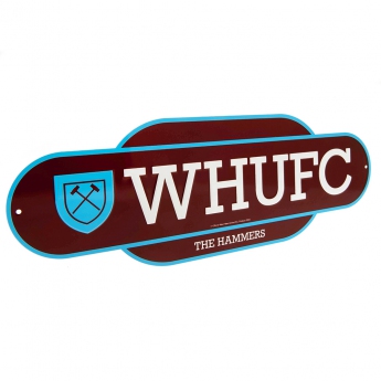 West Ham United zidni natpis Colour Retro Sign