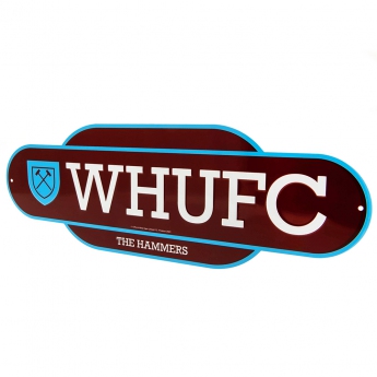 West Ham United zidni natpis Colour Retro Sign