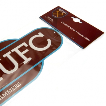 West Ham United zidni natpis Colour Retro Sign
